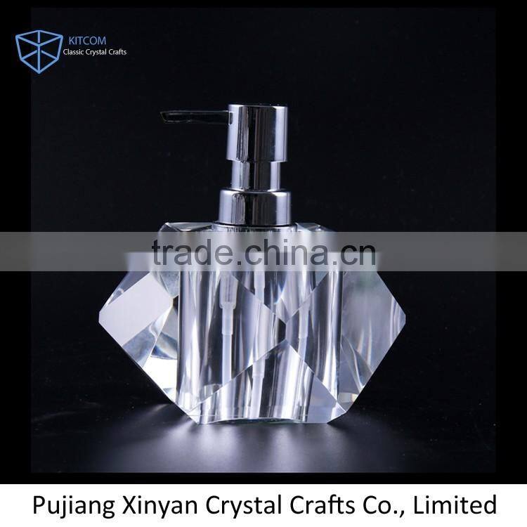 Newest factory sale decorative crystal liquid soap bottle