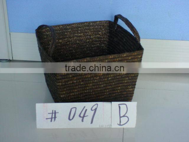 2013 wholesale water hyacinth storage basket with handle for Christmas