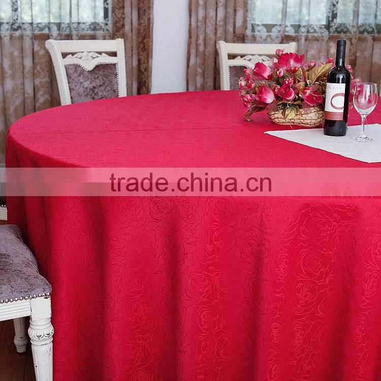 redround jacquard round table cloth for hotel restaurant weddings