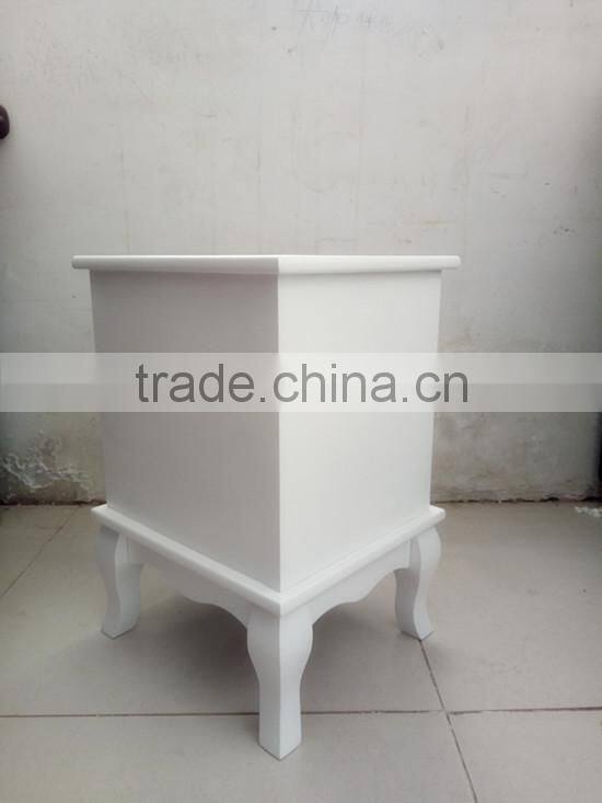 White Two Drawers Wooden Cabinet for Living Room Furnitures