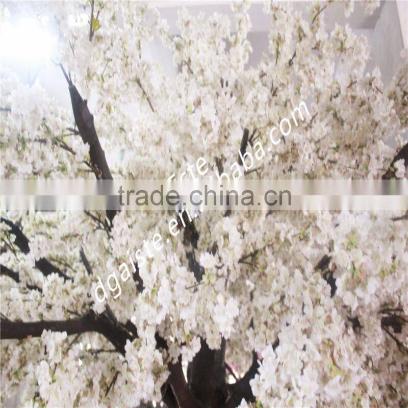 Atificial white cherry blossom flower tree for wedding decoration fiberglass trunk