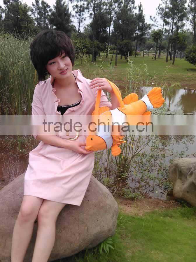 fish shaped plush handbag