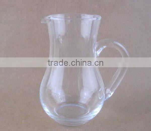 handmade glass pitcher glass jug for beverage and milk tea wine 550ml