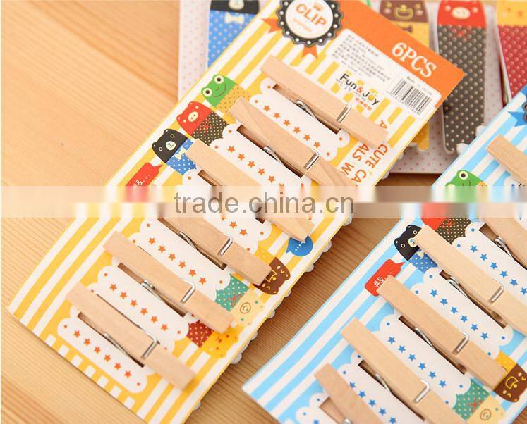 lovely wooden memo clip,photo clip