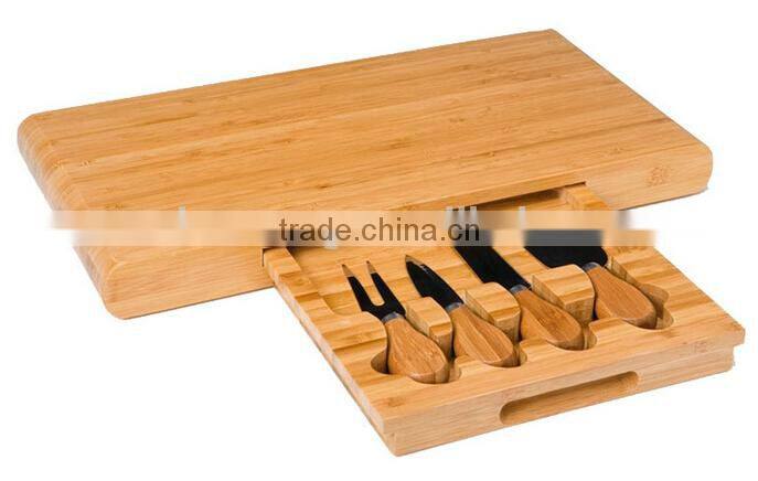 Eco-friendly bamboo cutting board for cheese