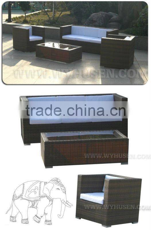 Fashionable patio wicker sofa set
