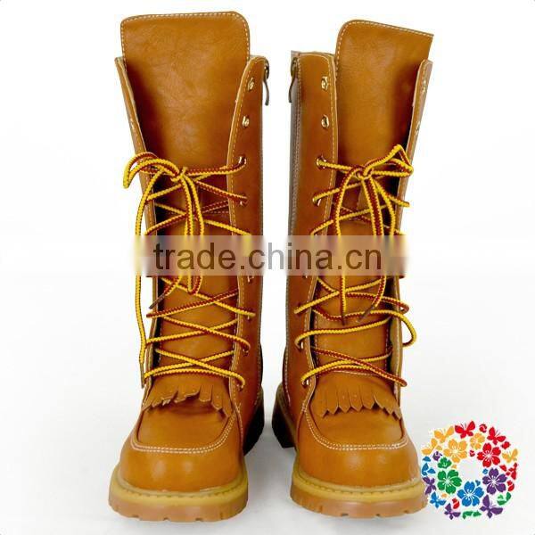 Fancy 1960s Child's Equestrian Style Riding Hot Sale Brown Girls Boot