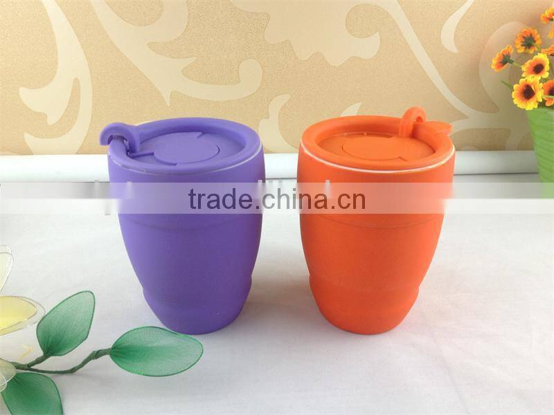 coffee cup with plastic lid color glaze ceramic mug