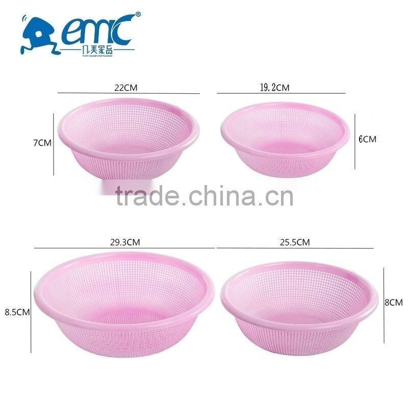 draining plastic basket for fruit and vegatables(set of 4)