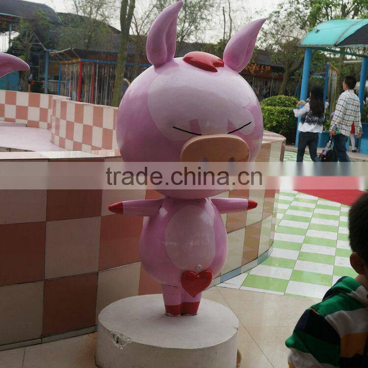 Fiberglass pig mascot