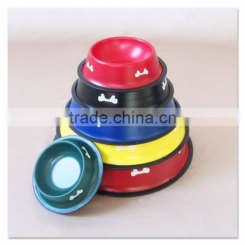 Non slipped Customized Design Metal Pet Food Bowl