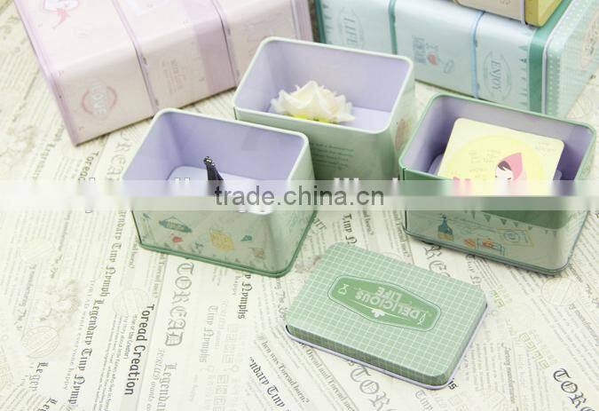 Wholesale air tight square tea tin can Custom airtight metal tin tea canister