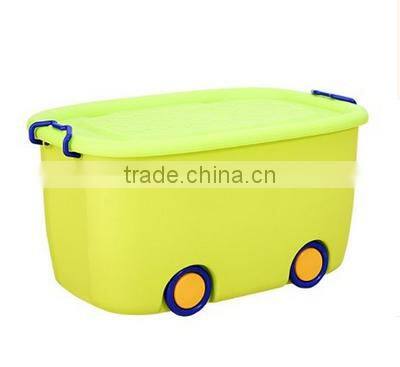 38L Small size Hot sale waterproof wheeling Plastic toy storage box with lid