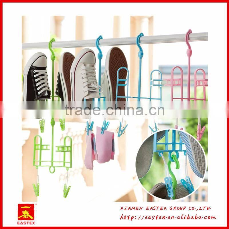 Wind-proof and professional shoes and socks hanger hook rack