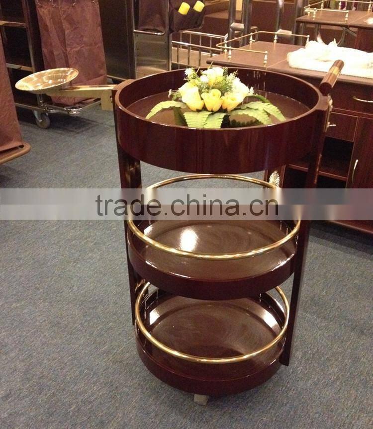Japanese style wooden wine and liquor trolley for restaurant C-46