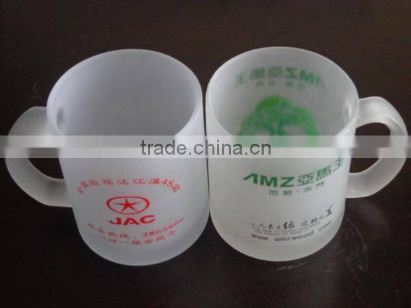 Reusable perfect prefessional quick customized glass mug with handle