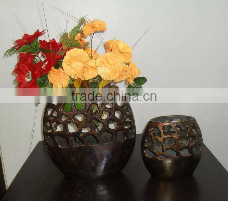 Interior Decoration Aluminium Flower Vases