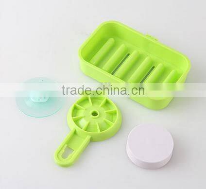plastic strong sucker soap box/soap holder/wall suction soap dish for kitchen and bathroom