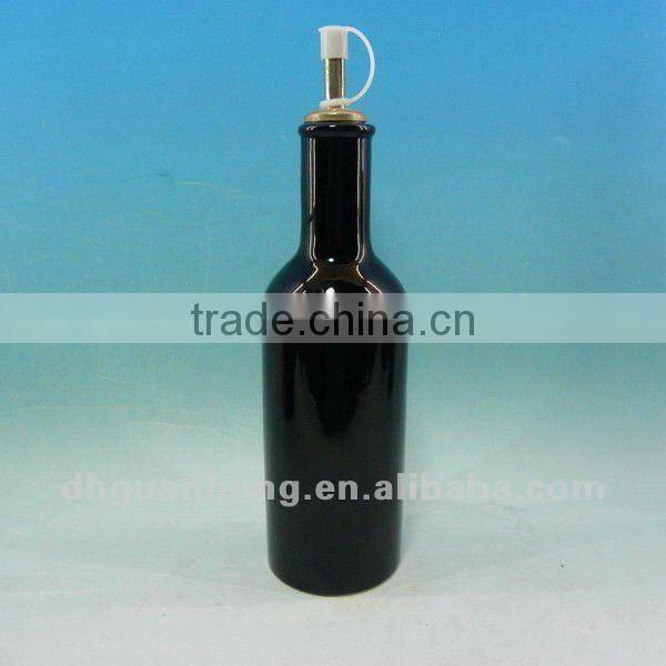 black color ceramic sauce cruet