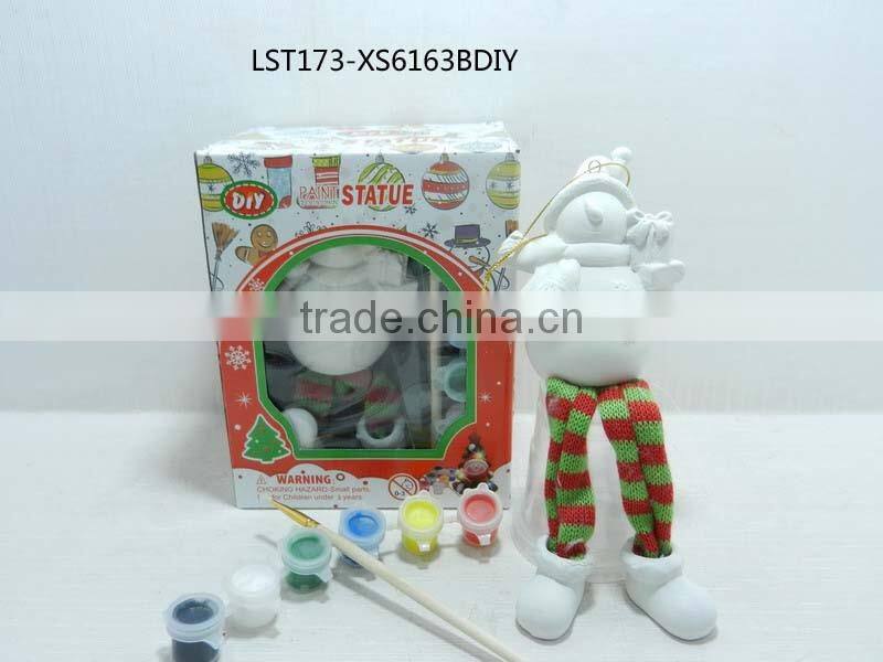 ceramic diy paint statue for christmas gift