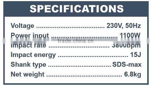 JDH15 ELECTRIC ROTARY HAMMER, DEMOLITION BREAKER, DEMOLITION HAMMER