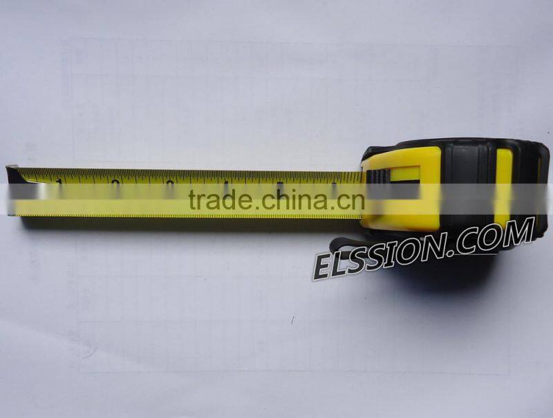 Professional factory 3 stops Measuring tapes with Rubber grip