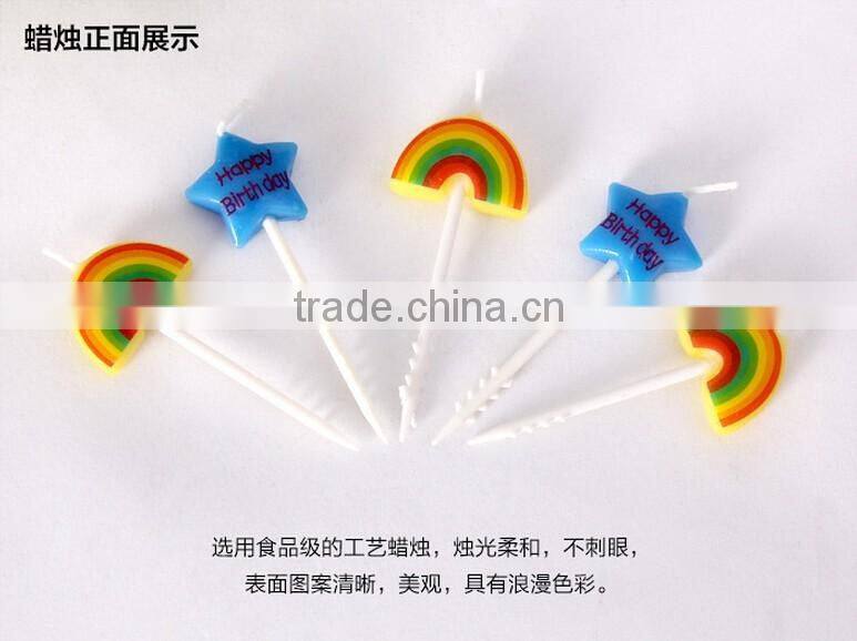 Rainbow and Star Shape Birthday Candle for Children