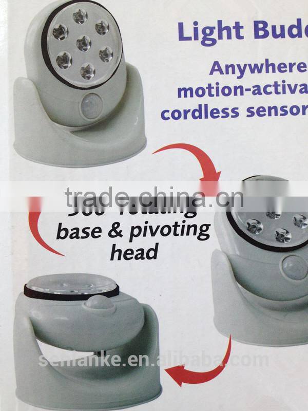 2014 hot!!!! 360 wireless proximity LED motion sensor light with CE