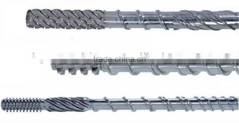 Single screw for recycling material extruder machine with two degassing