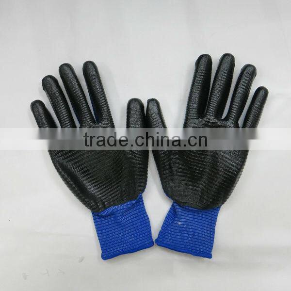 Zebra-stripe Nitrile Coated Nylon Gloves