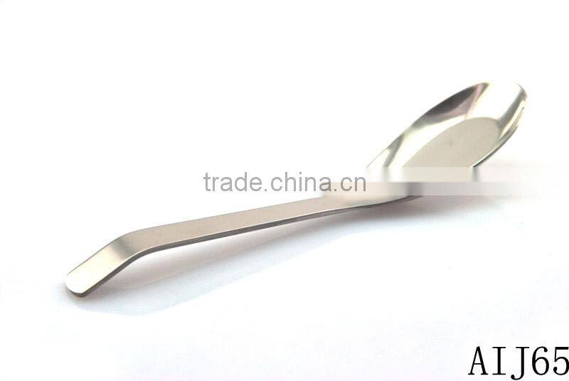 Stainless steel ice cream spoon with colorful plastic handle