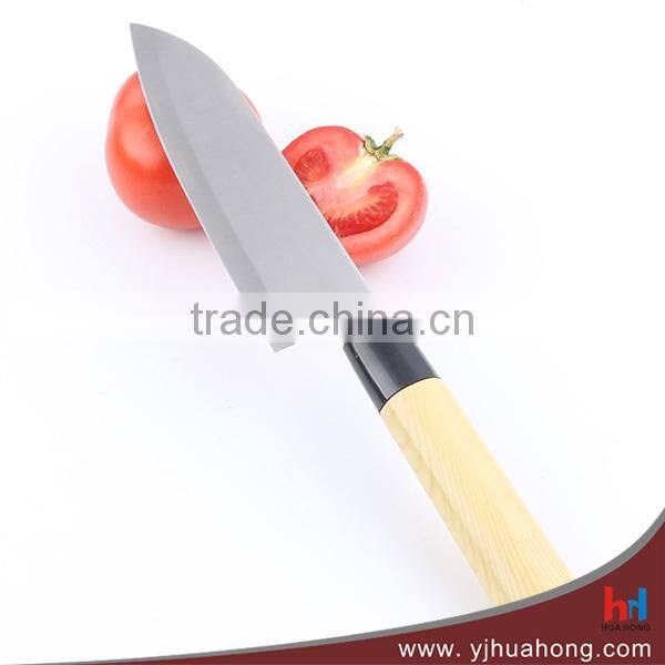 6.7"stainless steel santoku knives,kitchen knives with wooden coating plastic handle