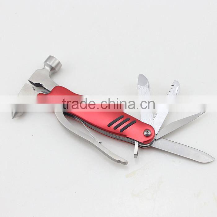 Red Multi-function Tool Hammer Drill Plier 7 in 1 Multi Hammer