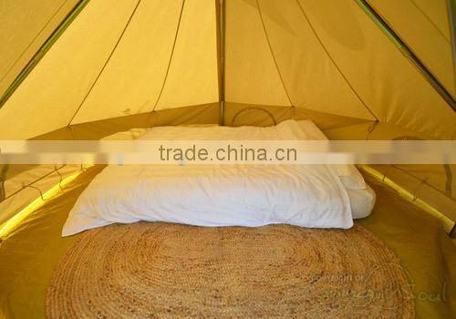 Outdoor high quality cotton canvas Bell Tent for camping