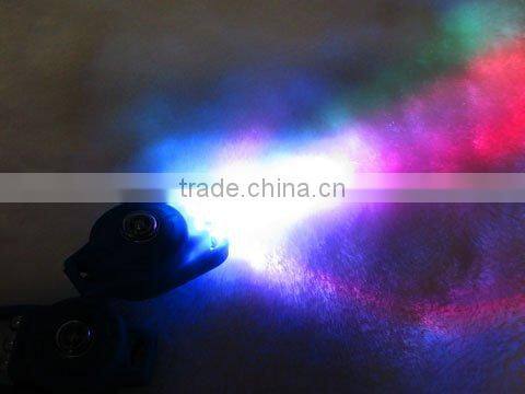 Lichao LC-7008 Colorful 2 Mode 3 LED Bulbs Silicone Strobe Light on Bike
