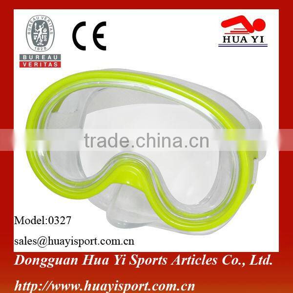 Rubber strap with logo printed single ps lens cheap diving mask