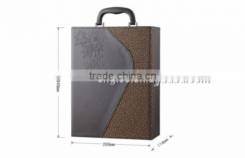 Eco-Friendly Customized Pu Wine Packaging Box