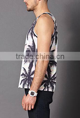 Round Neck Print Custom Wholesale Unisex Tank Top