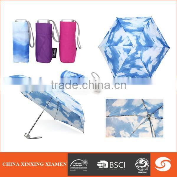 2017 new style fasion promotional 5 fold umbrella