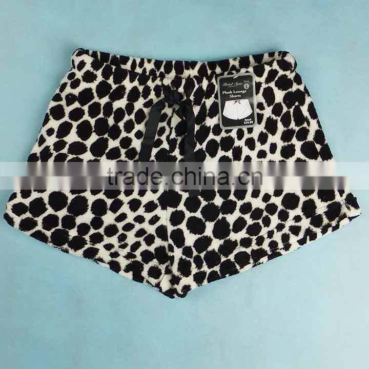 In- stock items outlet garment Coral Fleece shorts pyjamas shorts stocklots,141104j