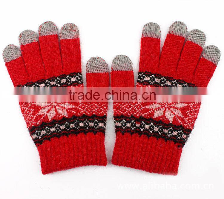 GZY 2015 100% cotton winter warmth touchscreen gloves