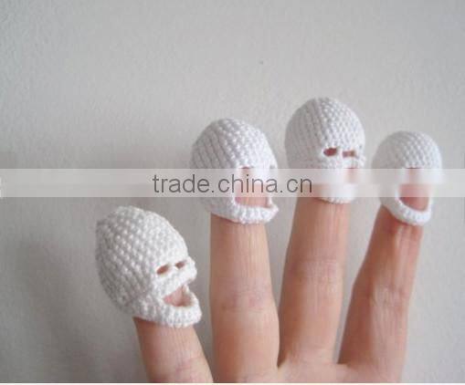 hot sale Tiny Crocheted Skulls, finger puppets.