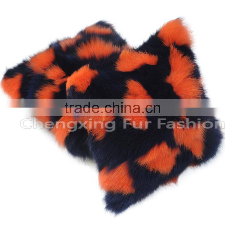 CX-D-33E Real Fox Fur Decorative Throw Pillow Case Plain Cushion Pillow Cover