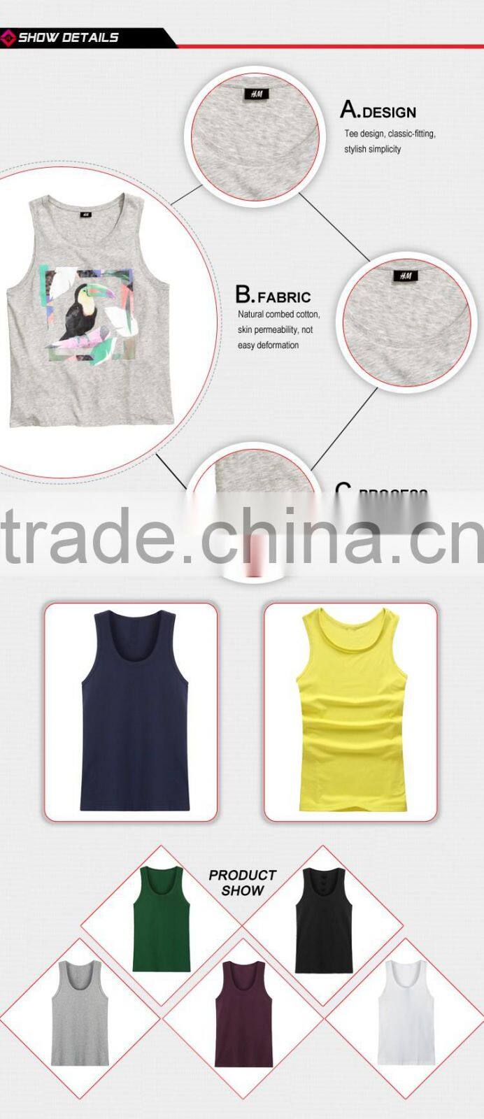 Best Selling Low Price Stringer Tank Top Wholesale Plain White Tank Top