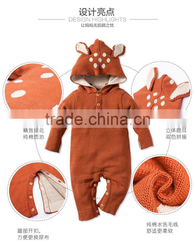 wholesale new cute infant baby toddler humpsuit hooded romper