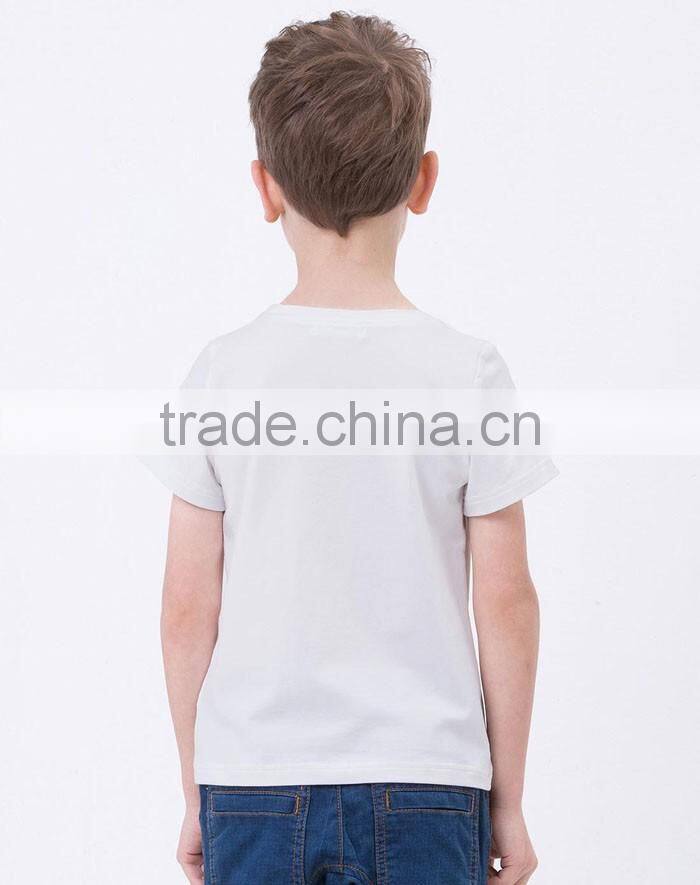 Comfort lovely printed o-neck kids tshirt wholesale
