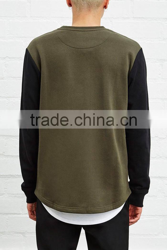 OEM new trend design two tone sweatshirt men blank