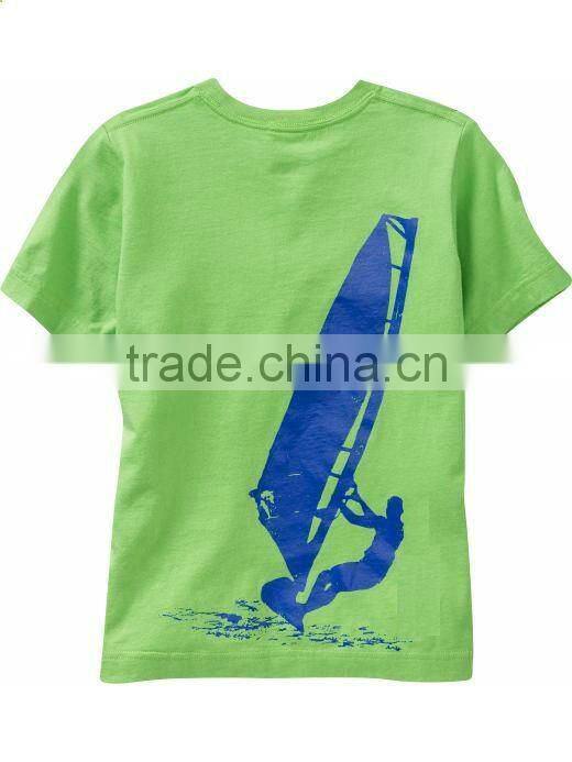 BOYS ZIRAFFE PRINTED ROUND NECK T SHIRT