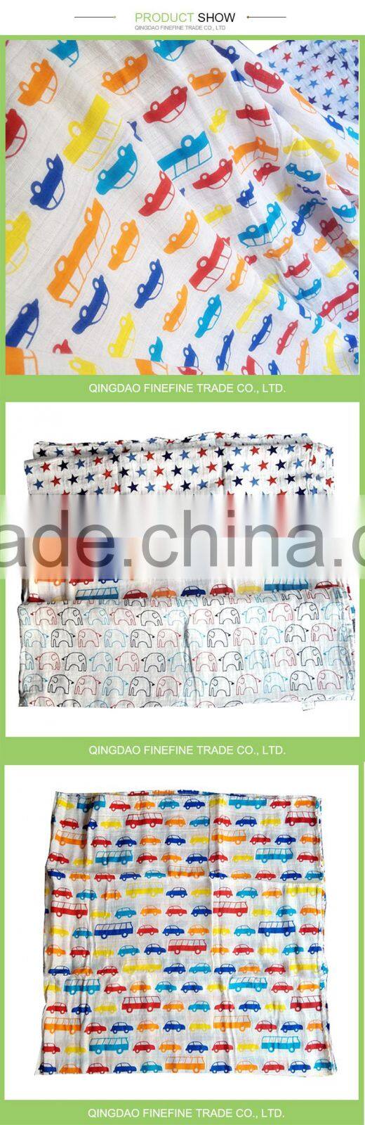 Cheap Cute Animal Design Spanish Soft Cotton Baby Blanket