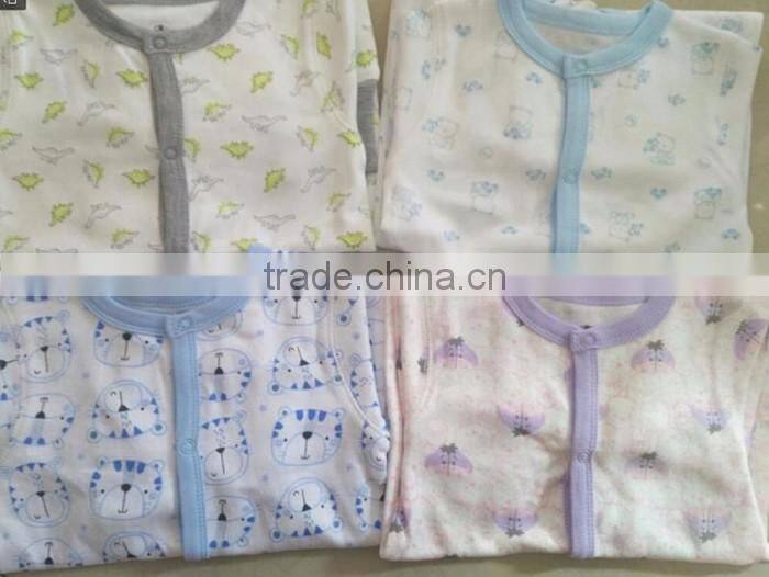 New Model Long Sleeve Organic Cotton Baby Rompers Wholesale Baby Clothes